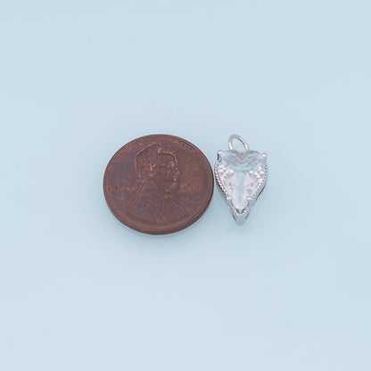 Gold Heart Charms,18K Gold Filled Heart Pendant,Heart Charm Bracelet Necklace for DIY Jewelry Making Supply