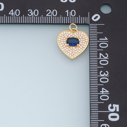 Gold Heart Charms,18K Gold Filled Heart Star Pendant,crystal Heart Charm Bracelet Necklace for DIY Jewelry Making Supply