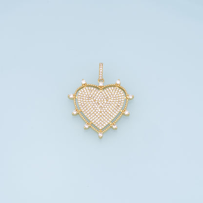 Gold Heart Charms,18K Gold Filled Heart Pendant,Heart Charm Bracelet Necklace for DIY Jewelry Making Supply