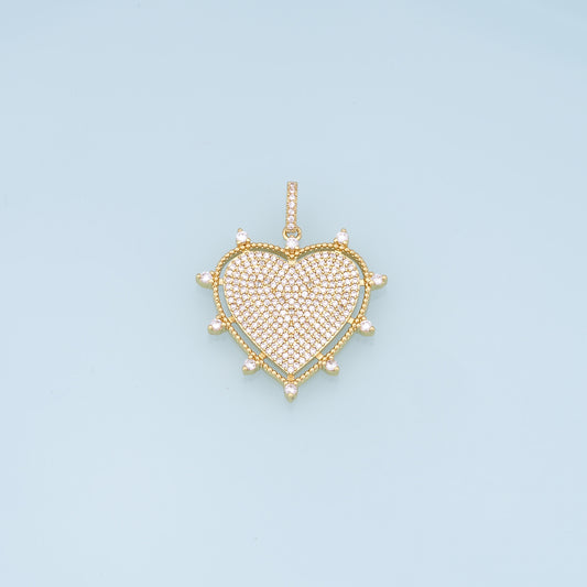 Gold Heart Charms,18K Gold Filled Heart Pendant,Heart Charm Bracelet Necklace for DIY Jewelry Making Supply