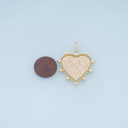 Gold Heart Charms,18K Gold Filled Heart Pendant,Heart Charm Bracelet Necklace for DIY Jewelry Making Supply