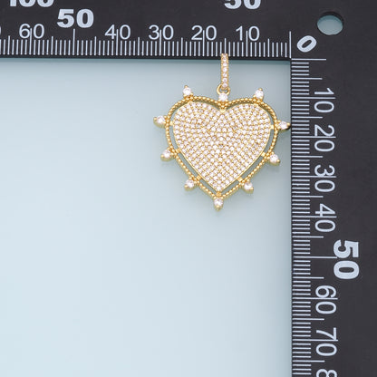 Gold Heart Charms,18K Gold Filled Heart Pendant,Heart Charm Bracelet Necklace for DIY Jewelry Making Supply