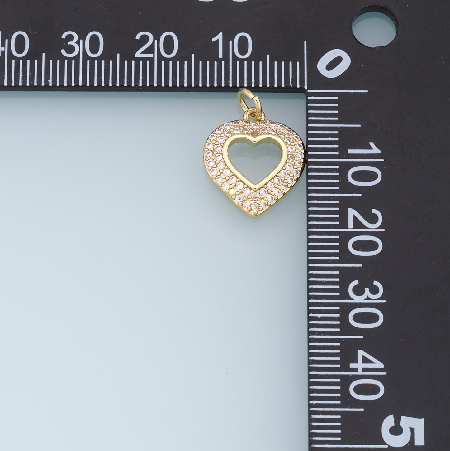 Gold Heart Charms,18K Gold Filled Heart Pendant,Heart Charm Bracelet Necklace for DIY Jewelry Making Supply