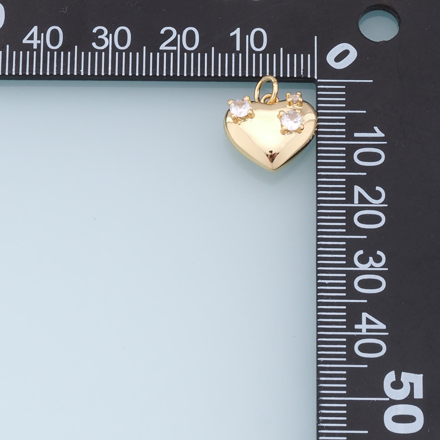 Gold Heart Charms,18K Gold Filled Heart Pendant,Heart Charm Bracelet Necklace for DIY Jewelry Making Supply