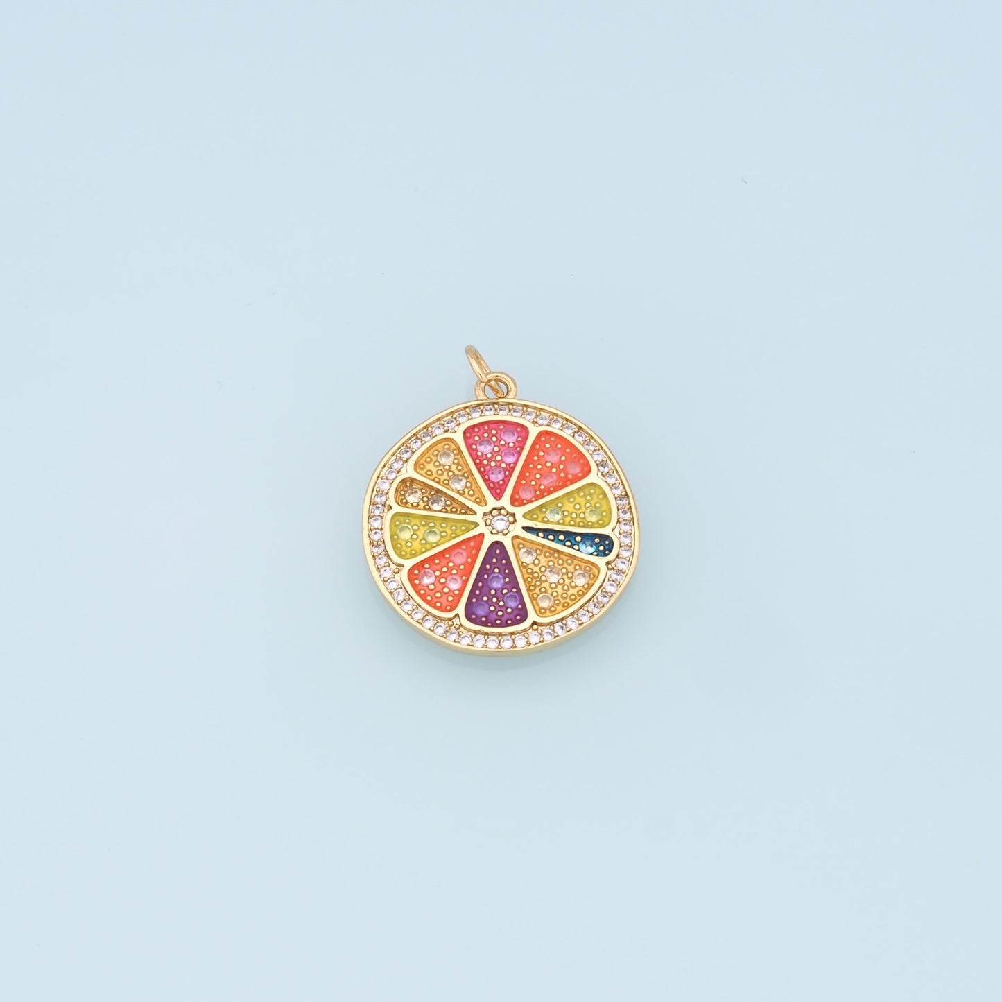Gold Lemon Charms,18K Gold Filled Color Lemon Pendant,Fruit Charm Bracelet Necklace for DIY Jewelry Making Supply