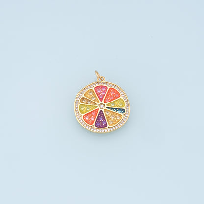 Gold Lemon Charms,18K Gold Filled Color Lemon Pendant,Fruit Charm Bracelet Necklace for DIY Jewelry Making Supply