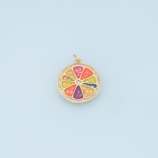 Gold Lemon Charms,18K Gold Filled Color Lemon Pendant,Fruit Charm Bracelet Necklace for DIY Jewelry Making Supply