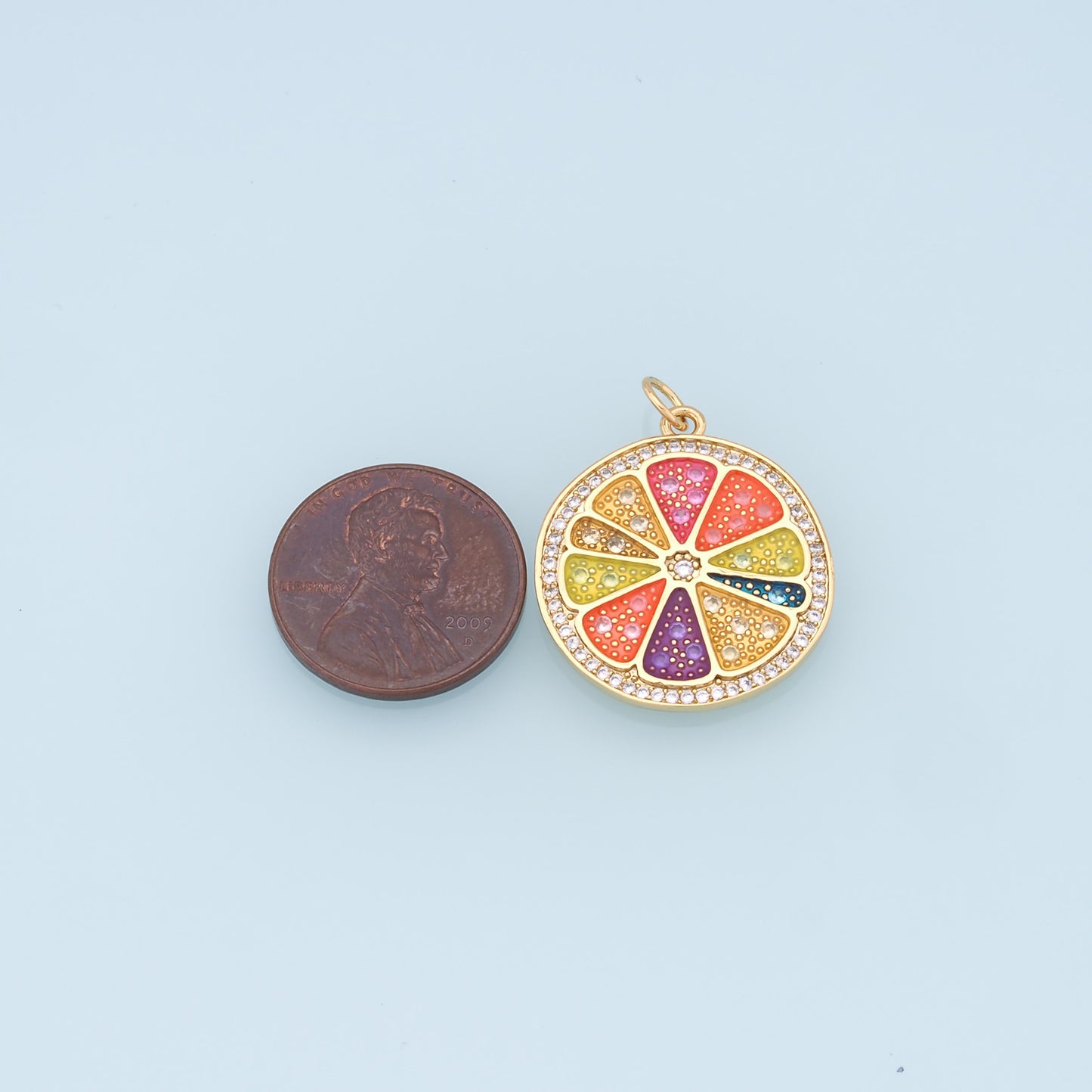 Gold Lemon Charms,18K Gold Filled Color Lemon Pendant,Fruit Charm Bracelet Necklace for DIY Jewelry Making Supply