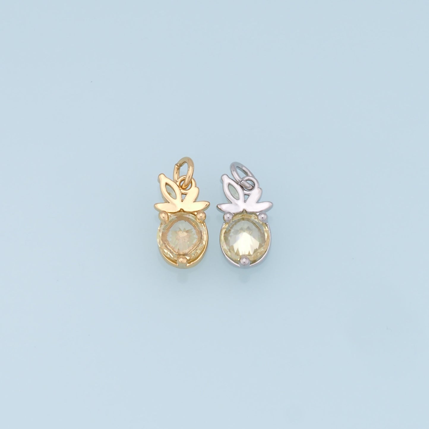 Gold Pineapple Charms,18K Gold Filled Pineapple Pendant,Fruit Charm Bracelet Necklace for DIY Jewelry Making Supply