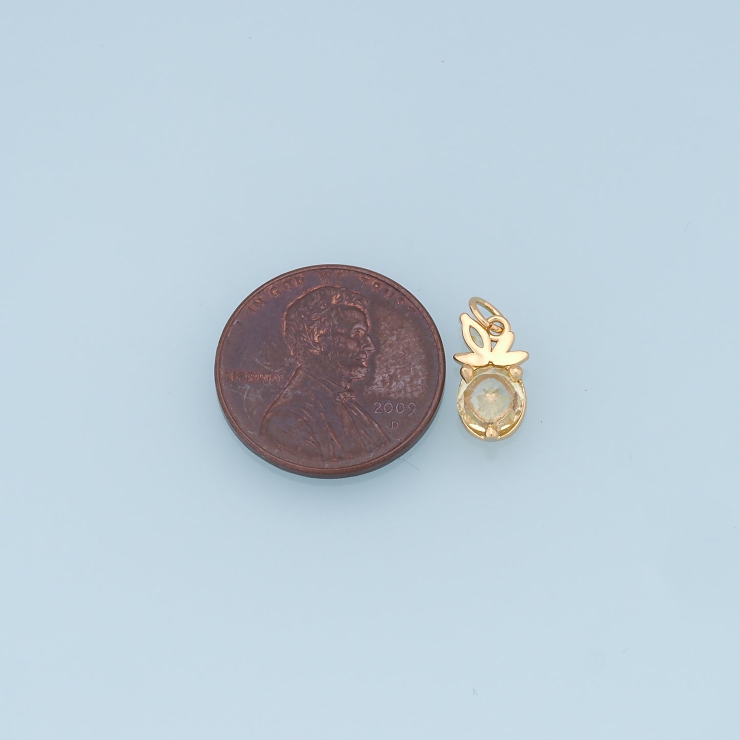Gold Pineapple Charms,18K Gold Filled Pineapple Pendant,Fruit Charm Bracelet Necklace for DIY Jewelry Making Supply