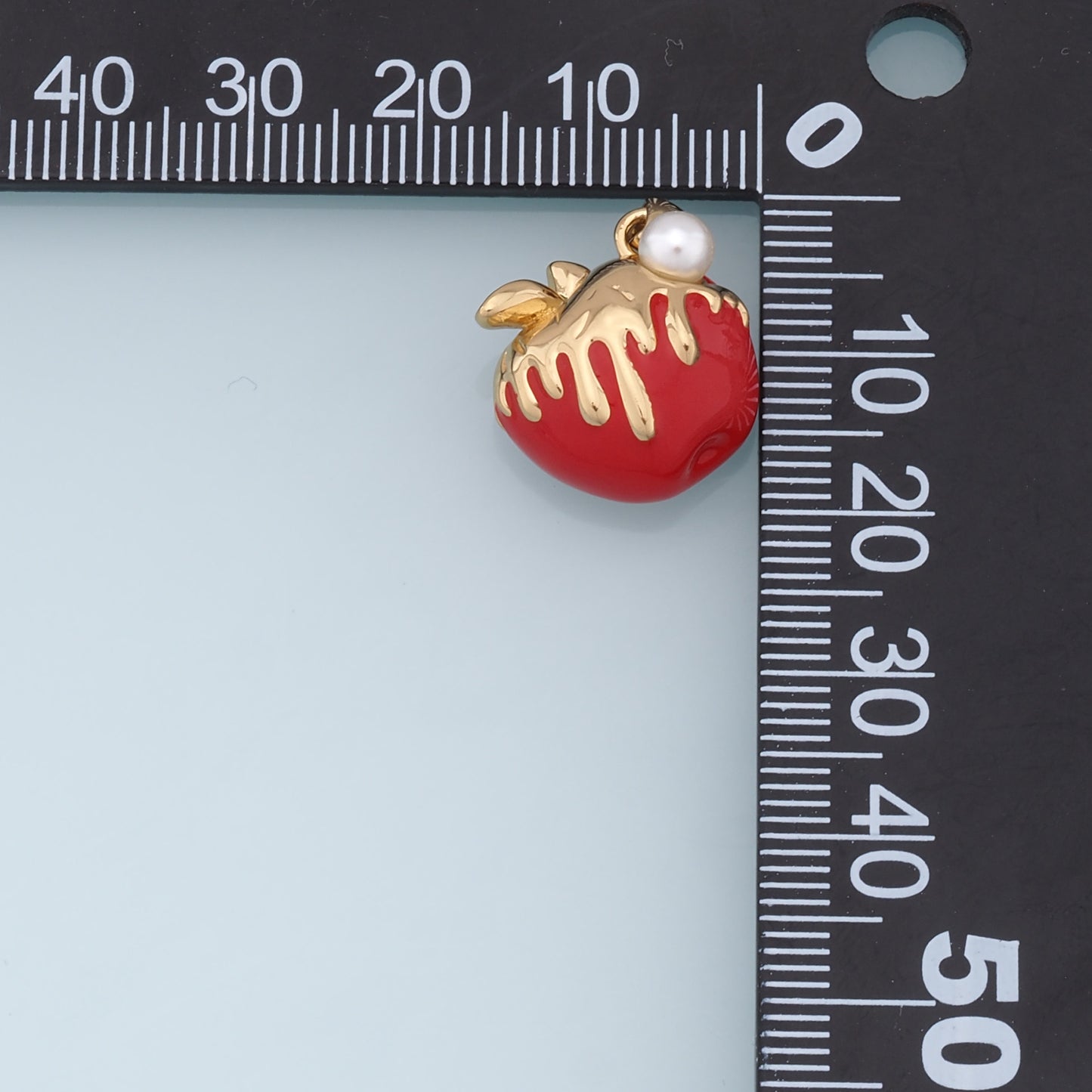 Gold Apple Charms,18K Gold Filled Apple Pendant,Fruit Charm Bracelet Necklace for DIY Jewelry Making Supply