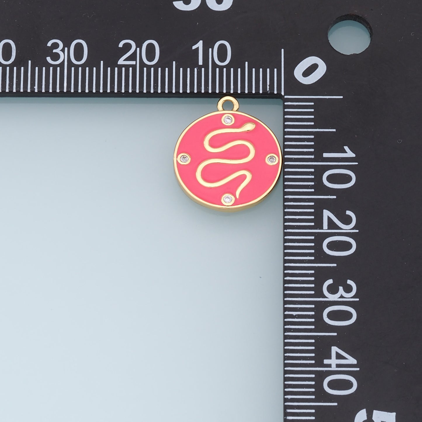 Gold Snake charms,18K Gold Filled Enamel Snake Pendant,Snake Charms Bracelet Necklace for DIY Jewelry Making Supply