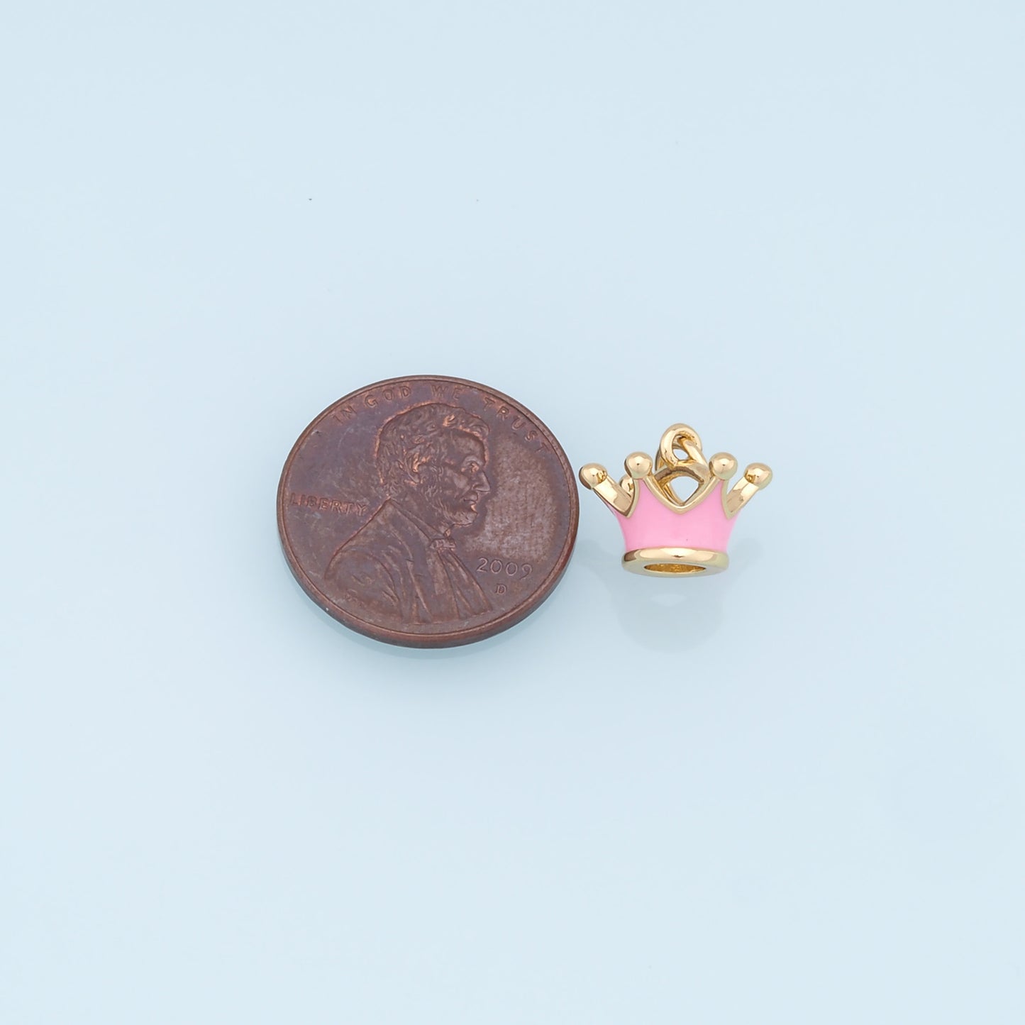Gold Crown Charms,18K Gold Filled Crown Pendant,Enamel Crown Charm Bracelet Necklace for DIY Jewelry Making Supply