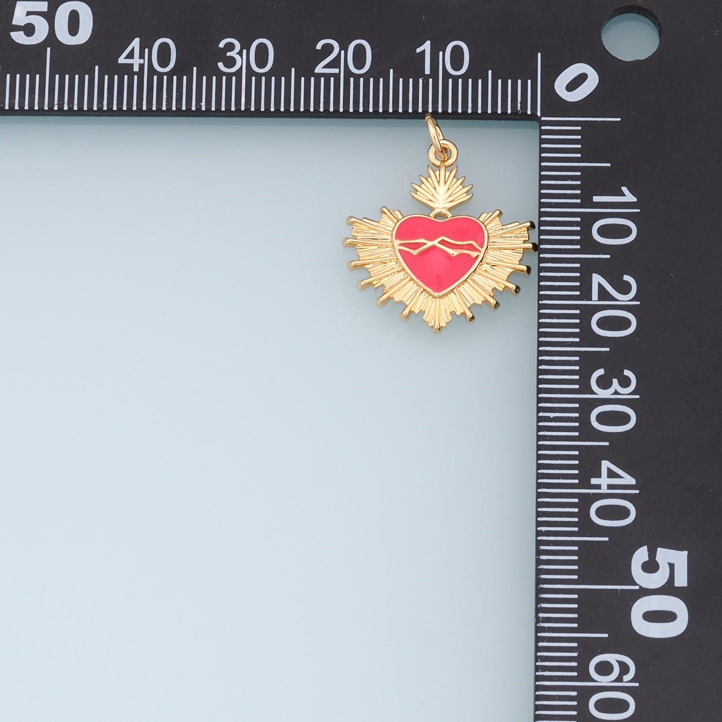 Gold Heart Charms,18K Gold Filled Heart Pendant,Heart Charm Bracelet Necklace for DIY Jewelry Making Supply