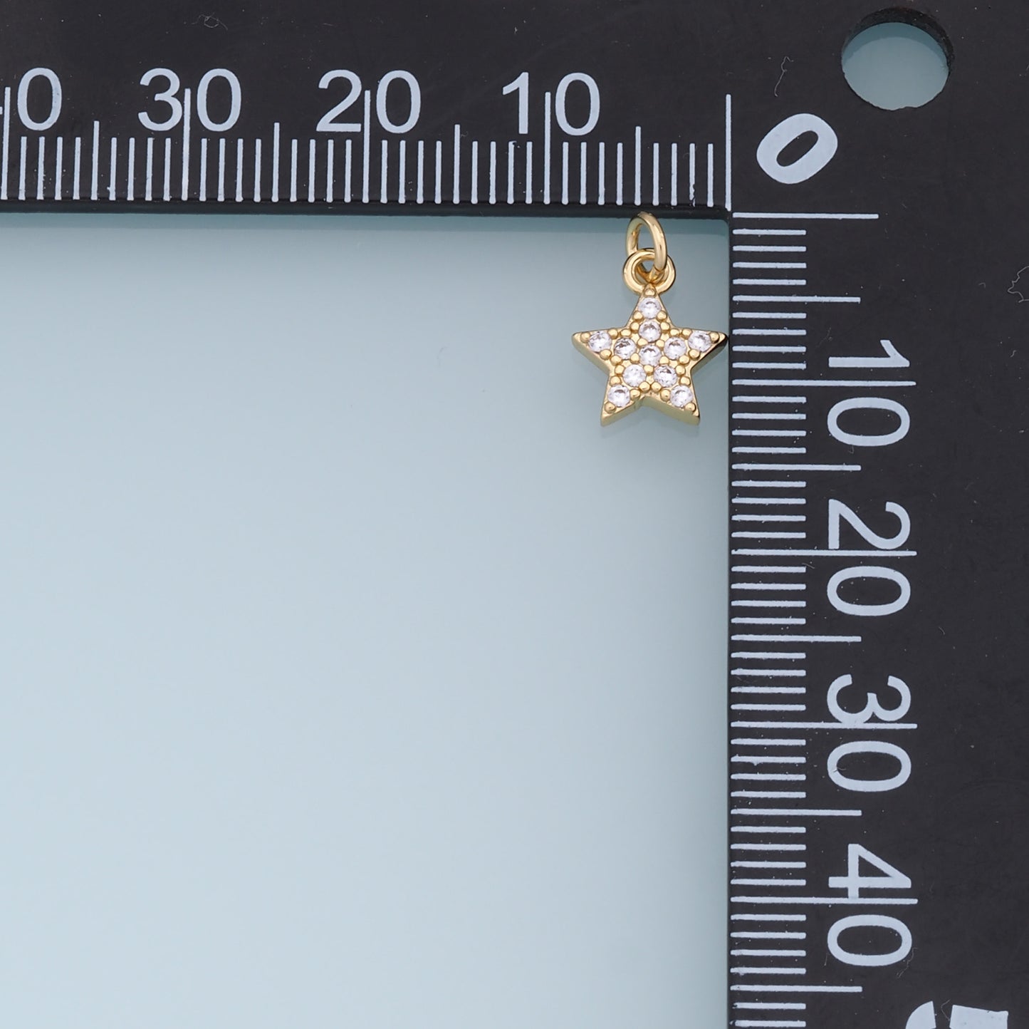 18K Gold Filled Star Pendant,CZ Micro Pave Star Charm Bracelet Necklace for DIY Jewelry Making Supply