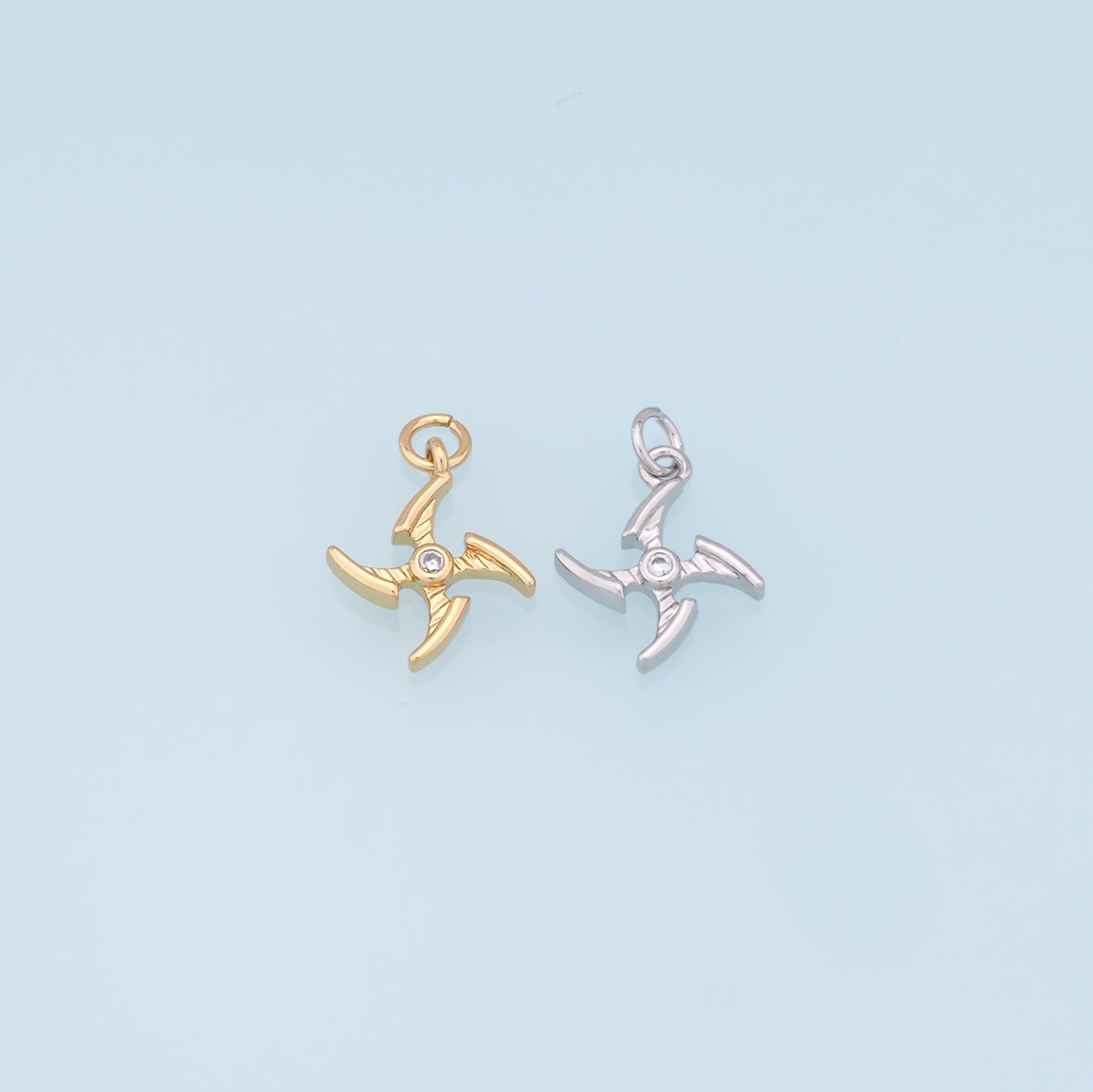 Gold Star Charms,18K Gold Filled Darts Pendant,Darts Charm Bracelet Necklace for DIY Jewelry Making Supply