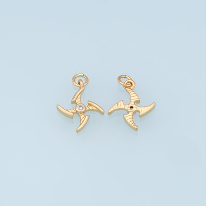 Gold Star Charms,18K Gold Filled Darts Pendant,Darts Charm Bracelet Necklace for DIY Jewelry Making Supply