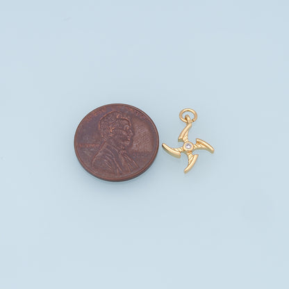 Gold Star Charms,18K Gold Filled Darts Pendant,Darts Charm Bracelet Necklace for DIY Jewelry Making Supply