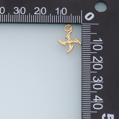 Gold Star Charms,18K Gold Filled Darts Pendant,Darts Charm Bracelet Necklace for DIY Jewelry Making Supply