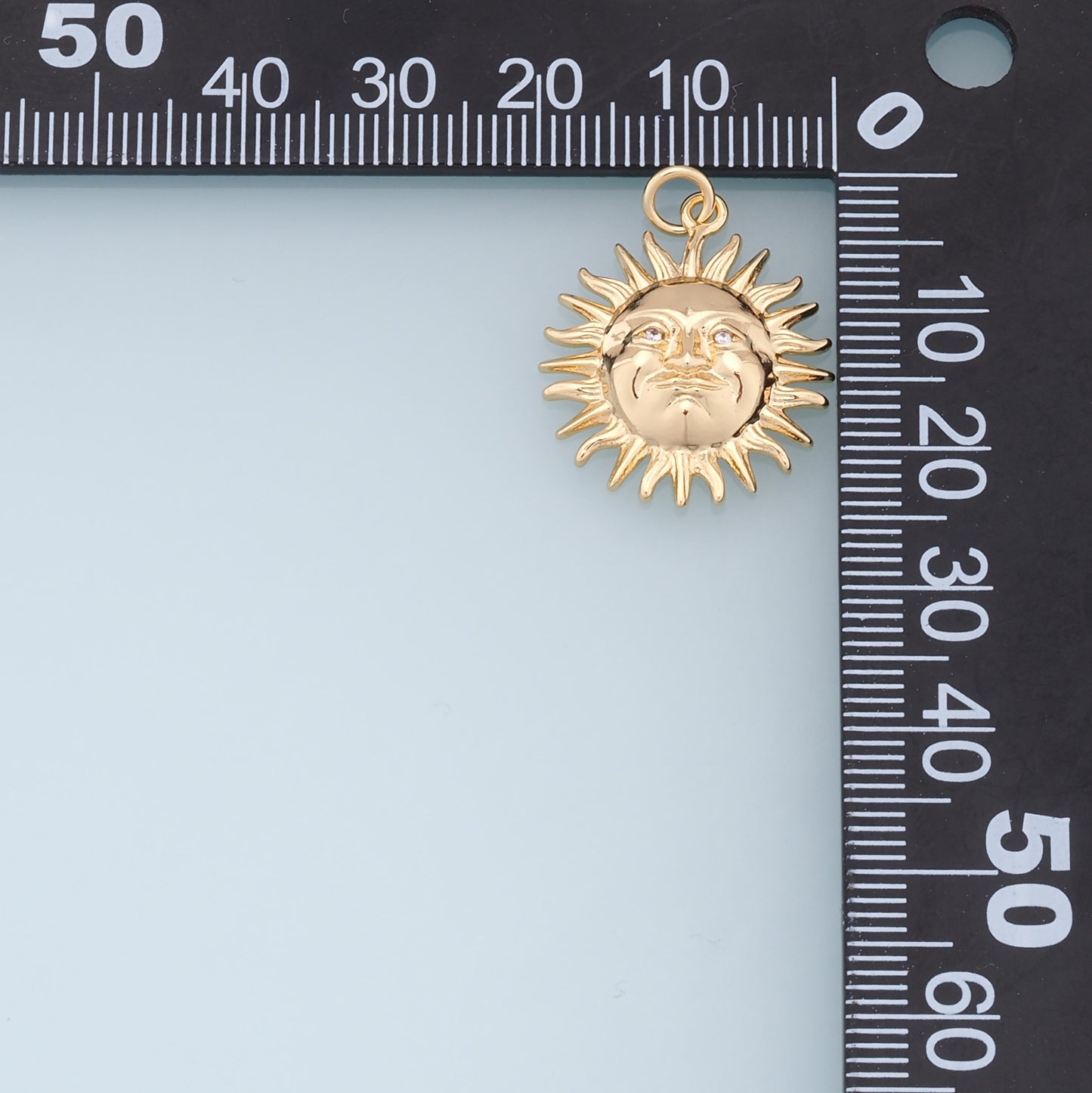 Gold Sun Charms,18K Gold Filled Sun Pendant,celestial  Charm Bracelet Necklace for DIY Jewelry Making Supply