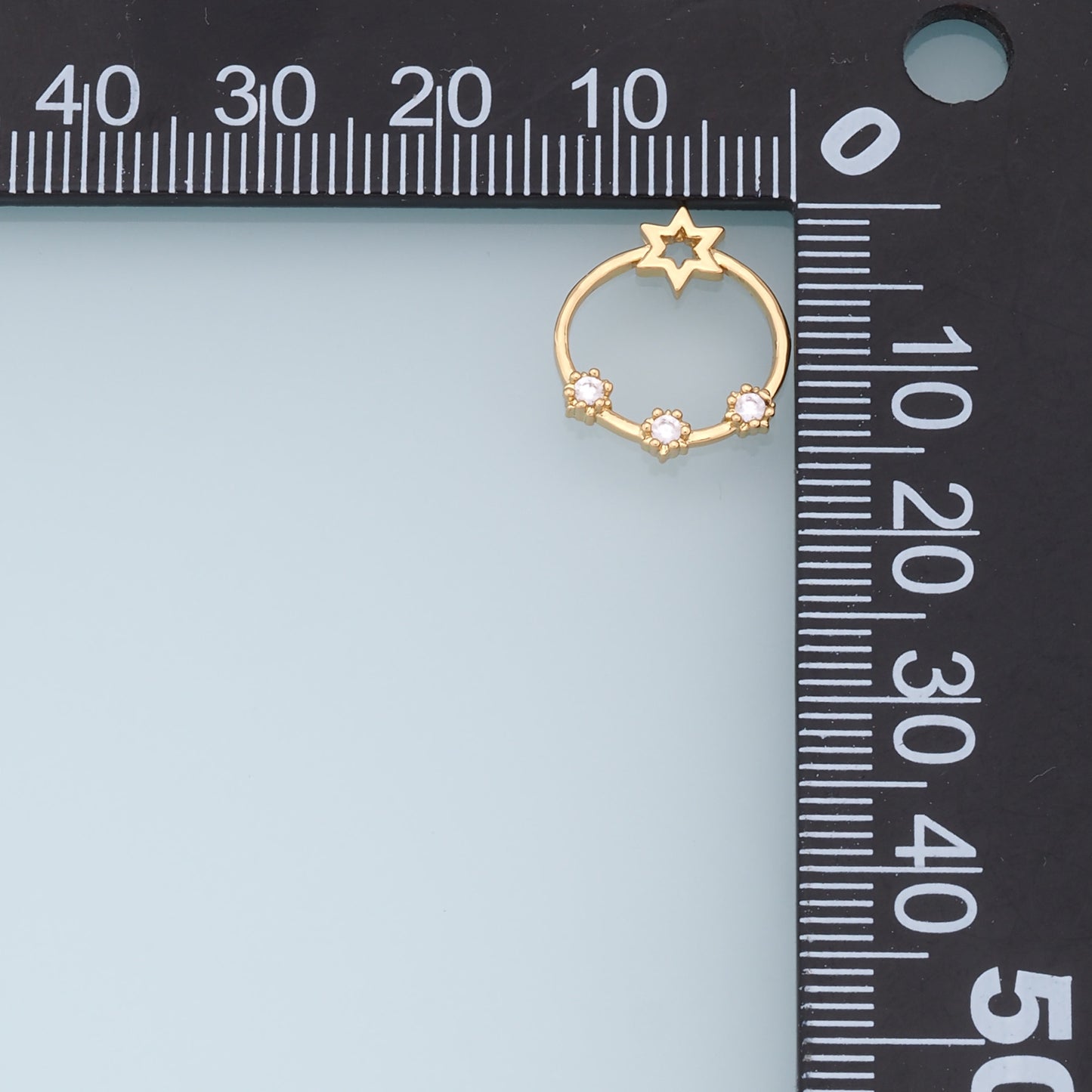 Gold Star Charms,18K Gold Filled Starburst Pendant,CZ North Star Charm Bracelet Necklace for DIY Jewelry Making Supply