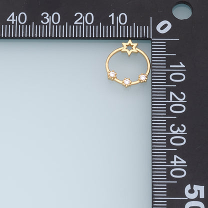 Gold Star Charms,18K Gold Filled Starburst Pendant,CZ North Star Charm Bracelet Necklace for DIY Jewelry Making Supply