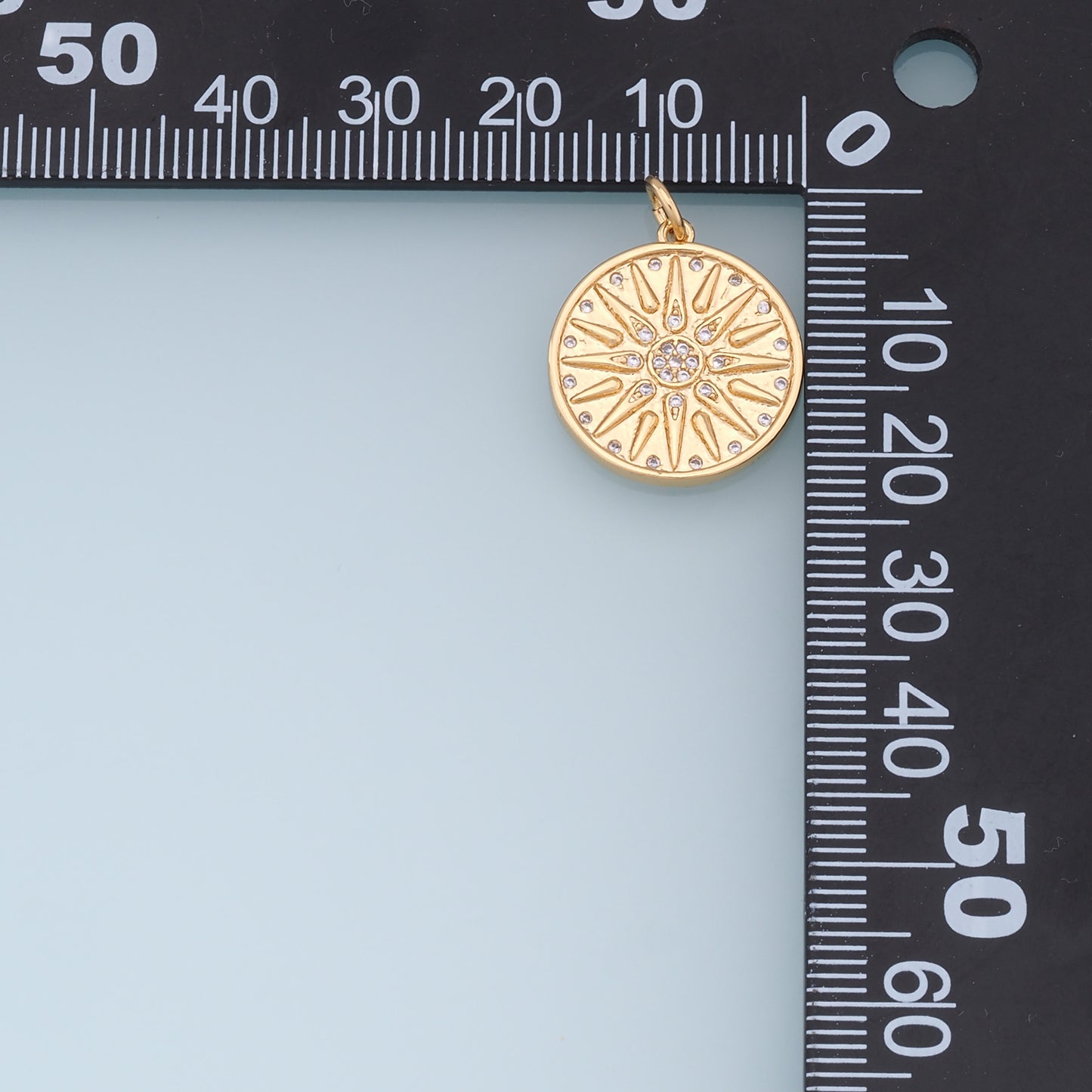 Gold CZ Sun Charms,18K Gold Filled Sun Pendant,celestial  Charm Bracelet Necklace for DIY Jewelry Making Supply