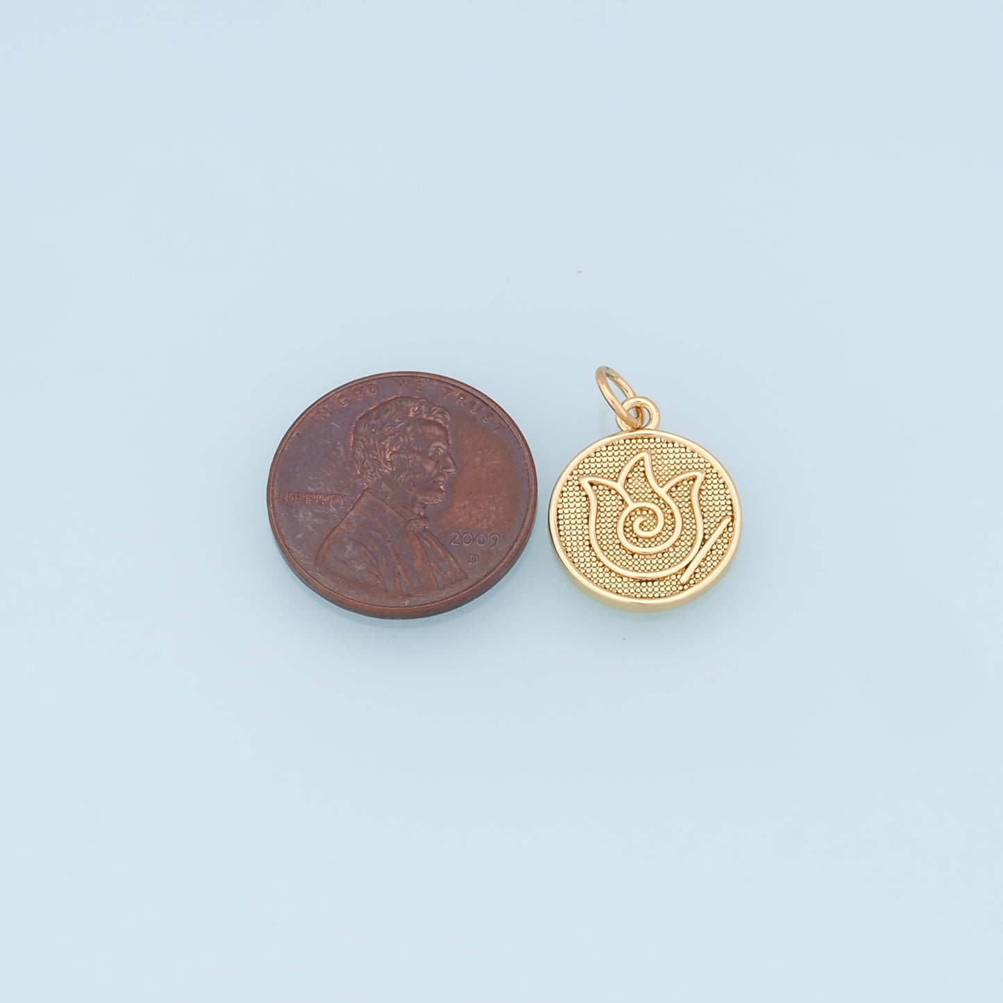 Gold element Charms,18K Gold Filled Fire Wind Earth Water Pendant,Element Charm Bracelet Necklace for DIY Jewelry Making Supply