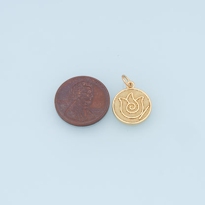 Gold element Charms,18K Gold Filled Fire Wind Earth Water Pendant,Element Charm Bracelet Necklace for DIY Jewelry Making Supply