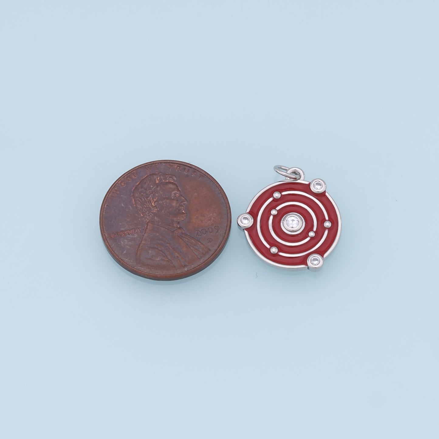 Gold Round Space Charms,18K Gold Filled Enamel Space Pendant,Space Charm Bracelet Necklace for DIY Jewelry Making Supply