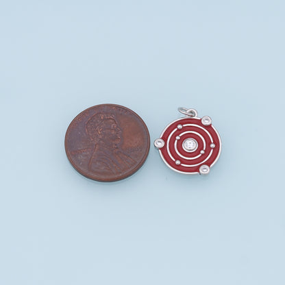 Gold Round Space Charms,18K Gold Filled Enamel Space Pendant,Space Charm Bracelet Necklace for DIY Jewelry Making Supply