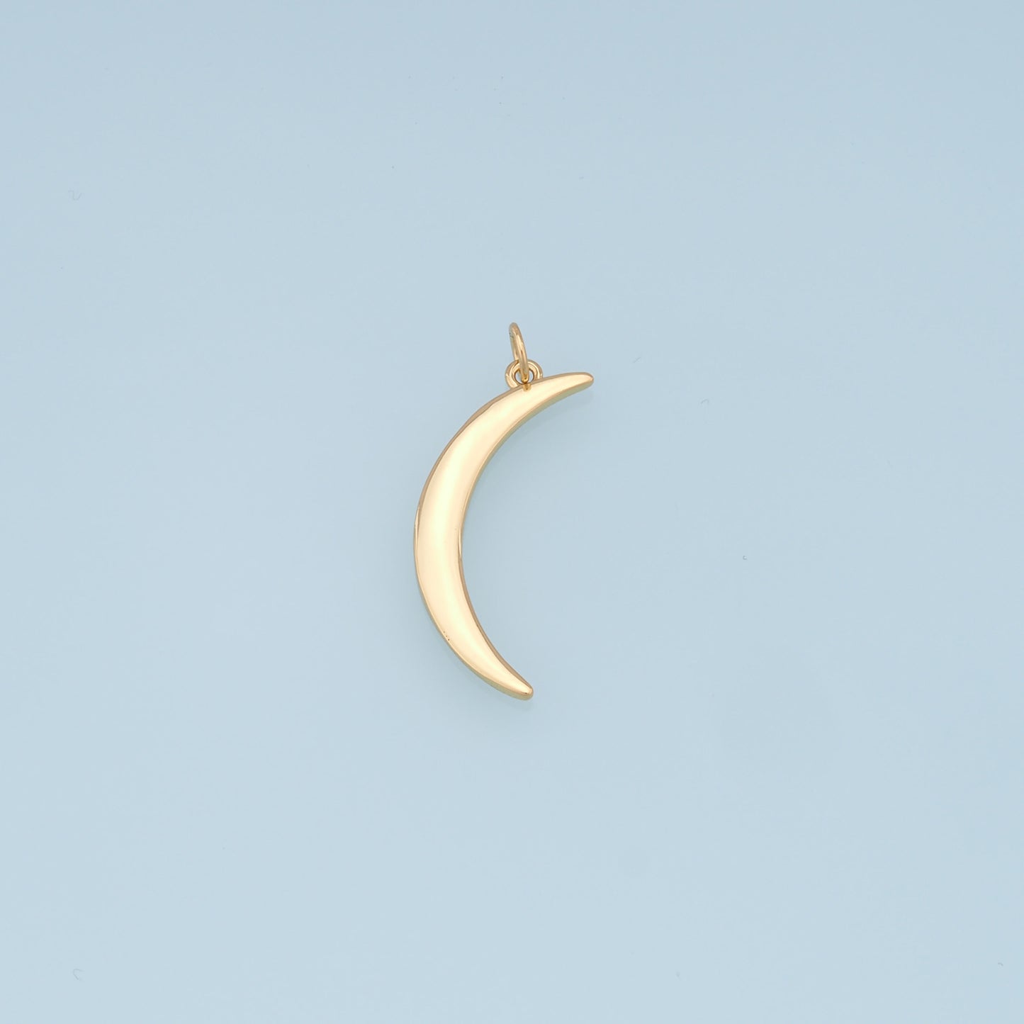 Gold Moon Charms,18K Gold Filled Moon Pendant,Celestial Charm Bracelet Necklace for DIY Jewelry Making Supply