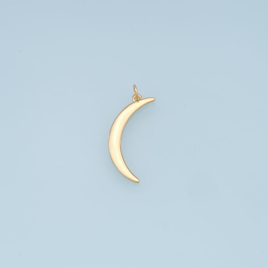 Gold Moon Charms,18K Gold Filled Moon Pendant,Celestial Charm Bracelet Necklace for DIY Jewelry Making Supply