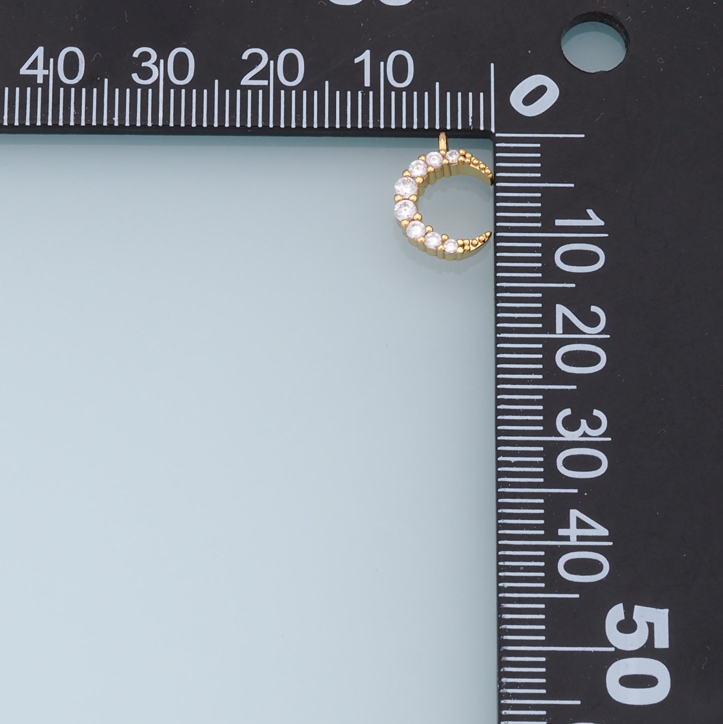 Gold Moon Charms,18K Gold Filled Moon Pendant,CZ Micro Pave Star Charm Bracelet Necklace for DIY Jewelry Making Supply