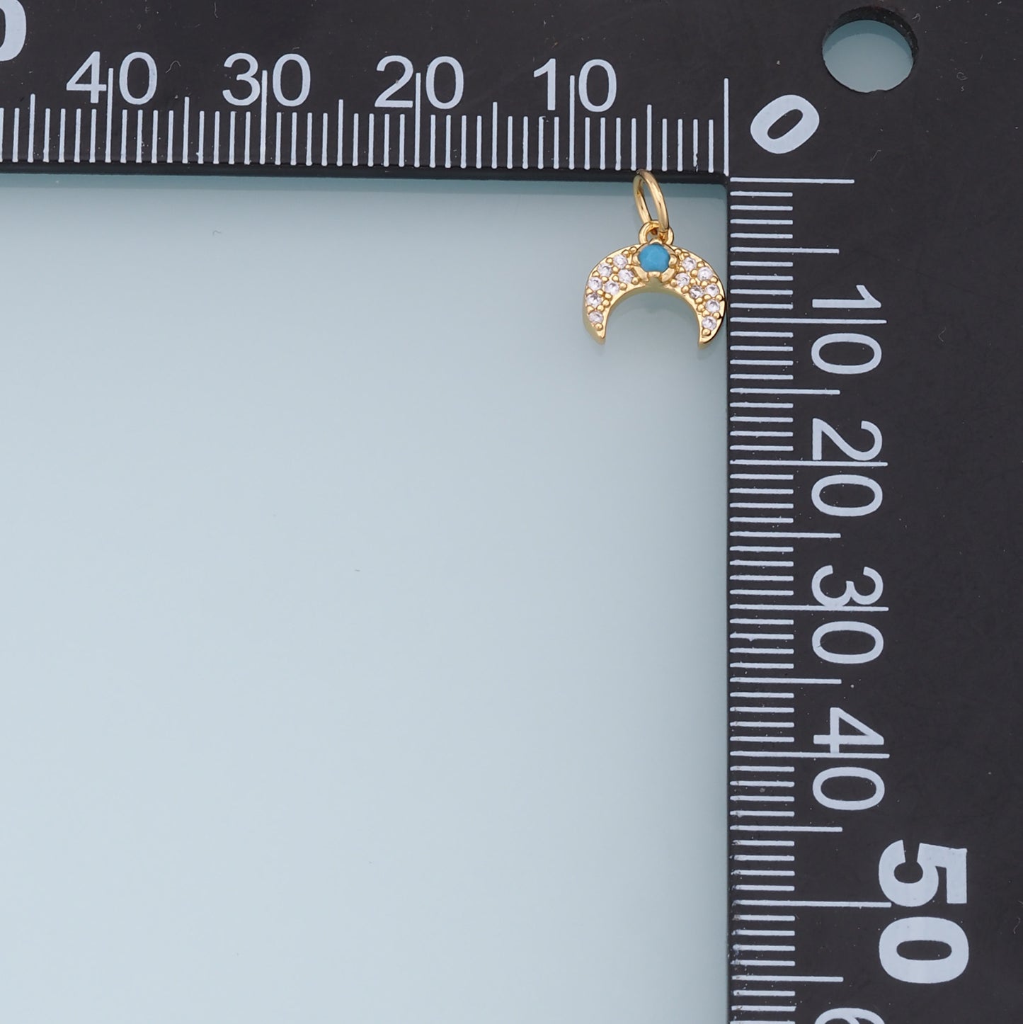 Gold Moon Charms,18K Gold Filled Moon Pendant,CZ Micro Pave Star Charm Bracelet Necklace for DIY Jewelry Making Supply