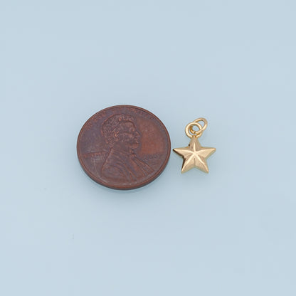 Gold Star Charms,18K Gold Filled Star Pendant,Star Charm Bracelet Necklace for DIY Jewelry Making Supply