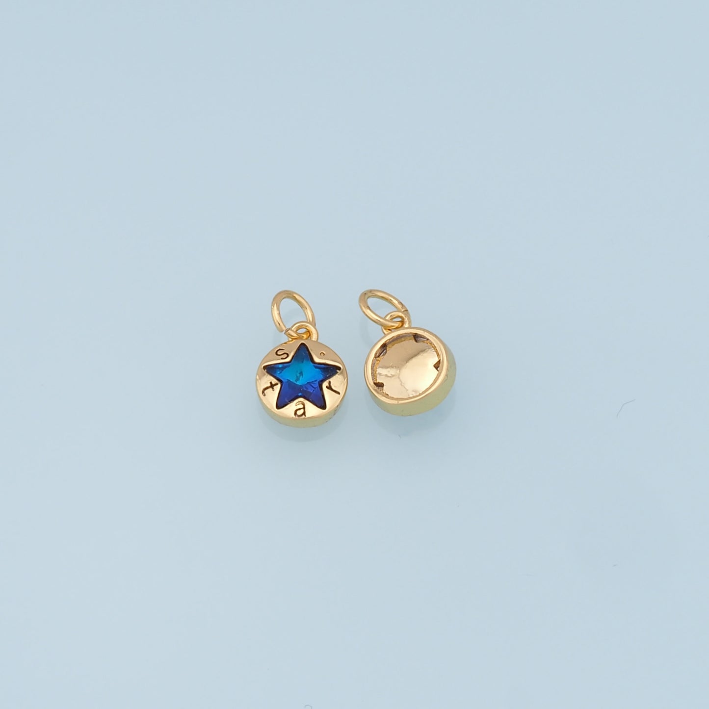 Gold Star Charms,18K Gold Filled Star Pendant,Star Charm Bracelet Necklace for DIY Jewelry Making Supply