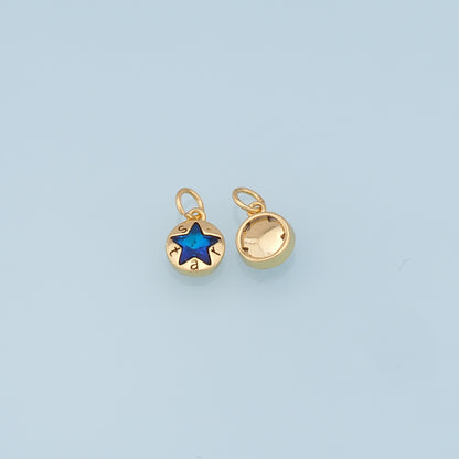 Gold Star Charms,18K Gold Filled Star Pendant,Star Charm Bracelet Necklace for DIY Jewelry Making Supply
