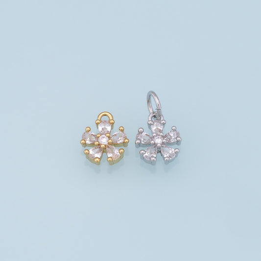 18K Gold Filled Star Pendant,CZ Star Charm Bracelet Necklace for DIY Jewelry Making Supply