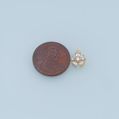 18K Gold Filled Star Pendant,CZ Star Charm Bracelet Necklace for DIY Jewelry Making Supply
