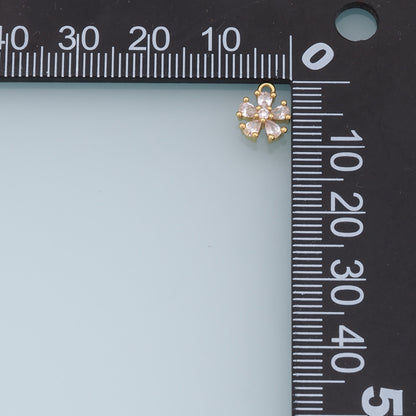 18K Gold Filled Star Pendant,CZ Star Charm Bracelet Necklace for DIY Jewelry Making Supply