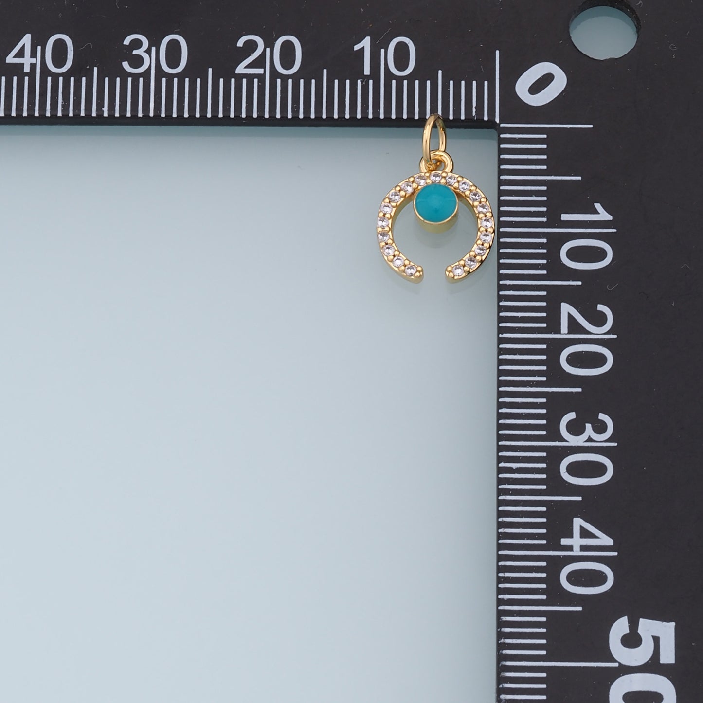 Gold Moon Charms,18K Gold Filled Moon Pendant,CZ Micro Pave Star Charm Bracelet Necklace for DIY Jewelry Making Supply