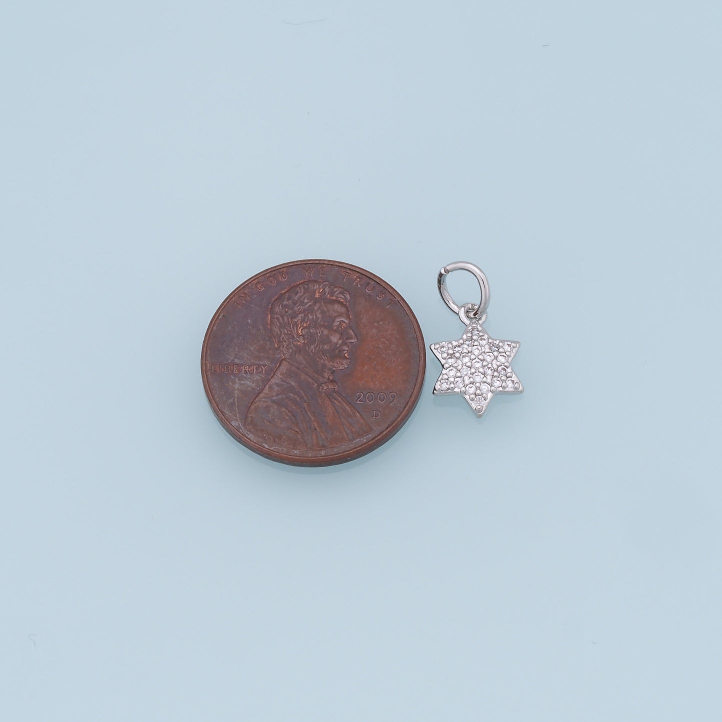18K Gold Filled Star Pendant,CZ Star Charm Bracelet Necklace for DIY Jewelry Making Supply