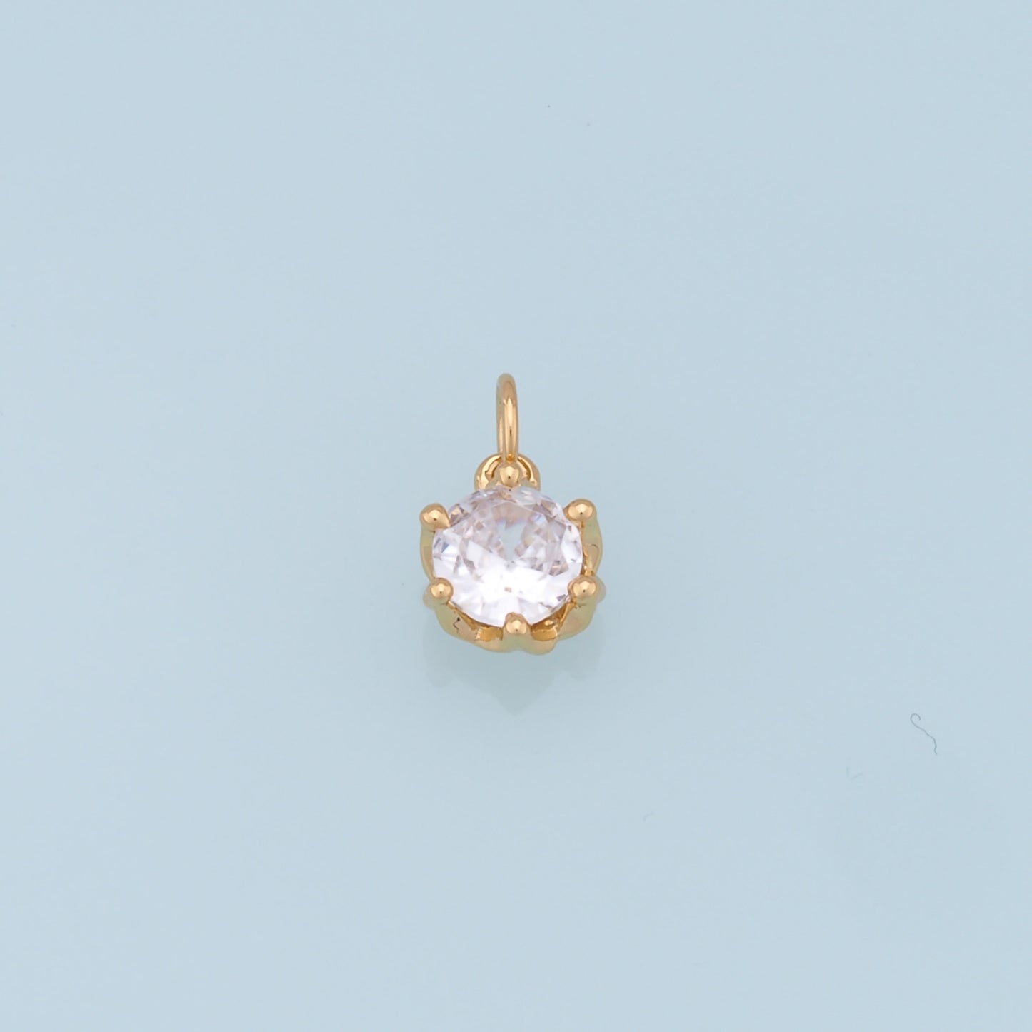 18K Gold Filled Star Pendant,CZ Star Charm Bracelet Necklace for DIY Jewelry Making Supply