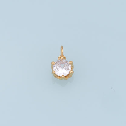 18K Gold Filled Star Pendant,CZ Star Charm Bracelet Necklace for DIY Jewelry Making Supply