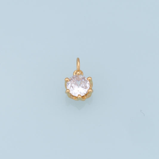 18K Gold Filled Star Pendant,CZ Star Charm Bracelet Necklace for DIY Jewelry Making Supply