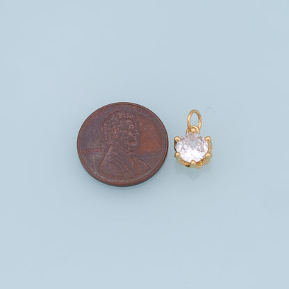 18K Gold Filled Star Pendant,CZ Star Charm Bracelet Necklace for DIY Jewelry Making Supply