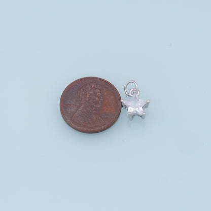 18K Gold Filled Star Pendant,CZ Star Charm Bracelet Necklace for DIY Jewelry Making Supply