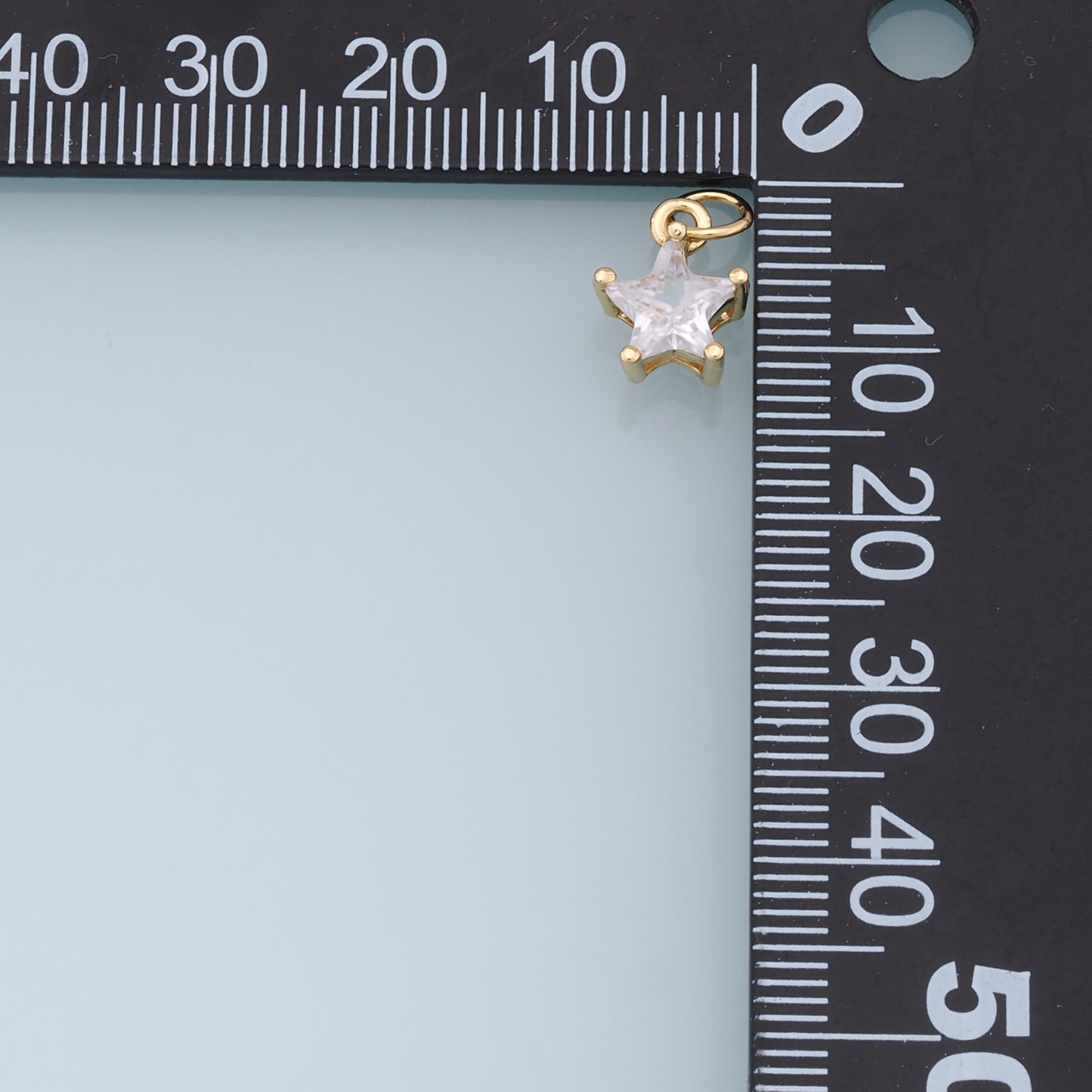 18K Gold Filled Star Pendant,CZ Star Charm Bracelet Necklace for DIY Jewelry Making Supply