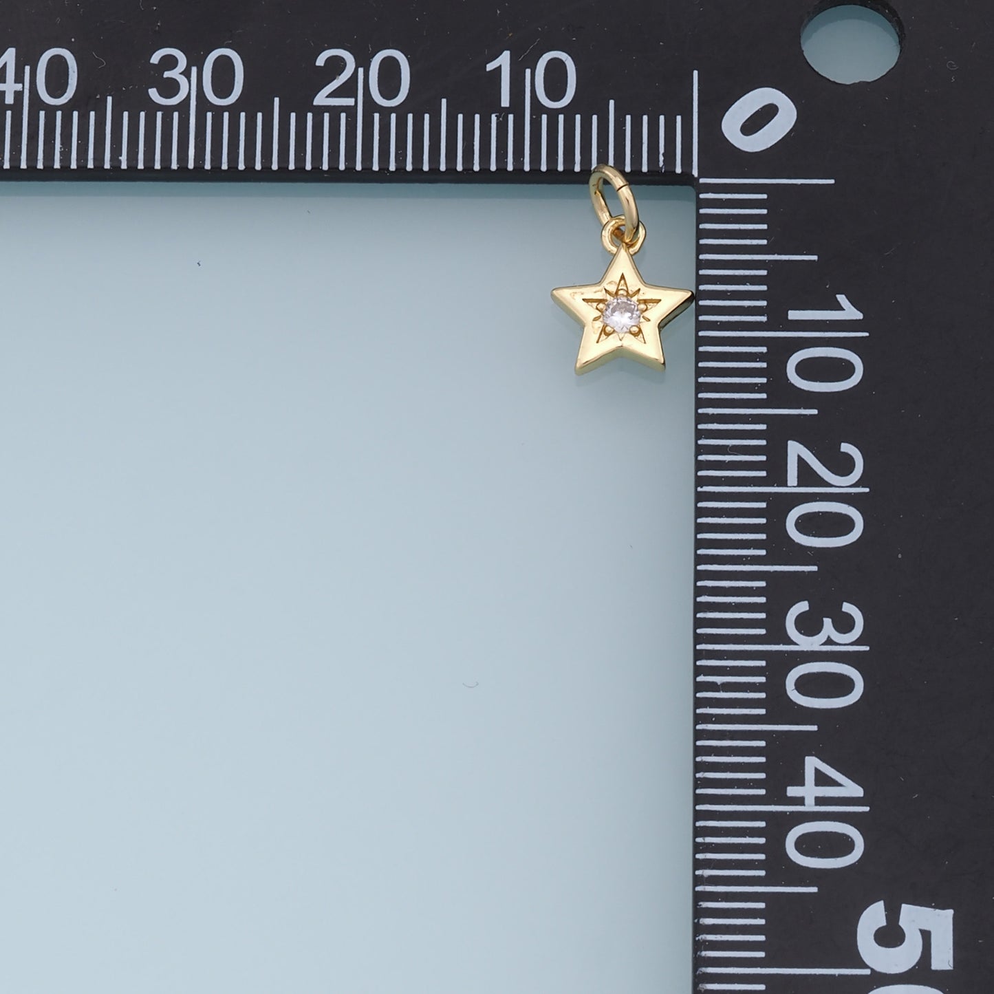 18K Gold Filled Star Pendant,CZ Star Charm Bracelet Necklace for DIY Jewelry Making Supply